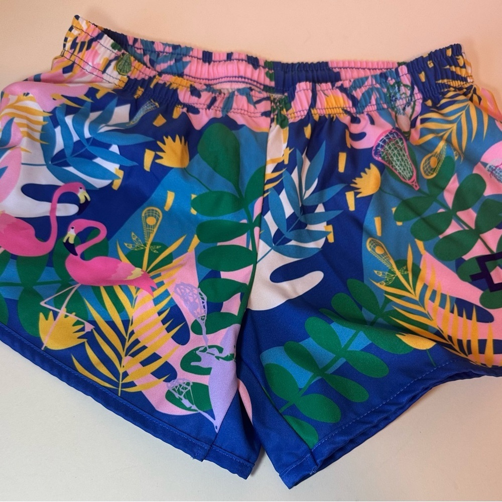 Colorful‎ Flamingo Print Girl's Shorts